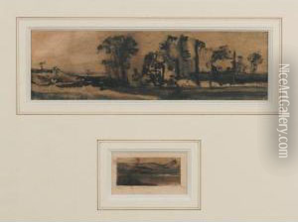 Paysage Et Souvenir Du Rhin Oil Painting - Victor Hugo