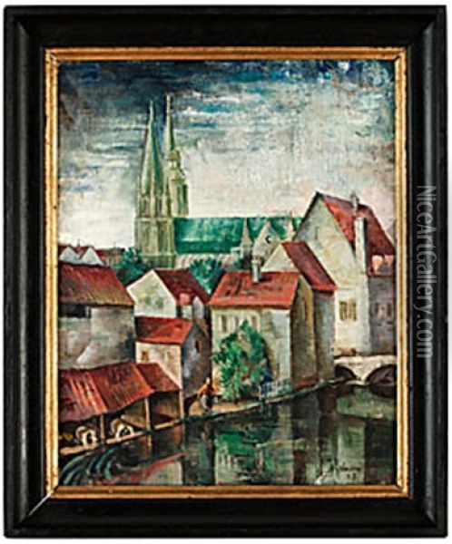 Katedralen I Chartres Oil Painting - Erik Joensson
