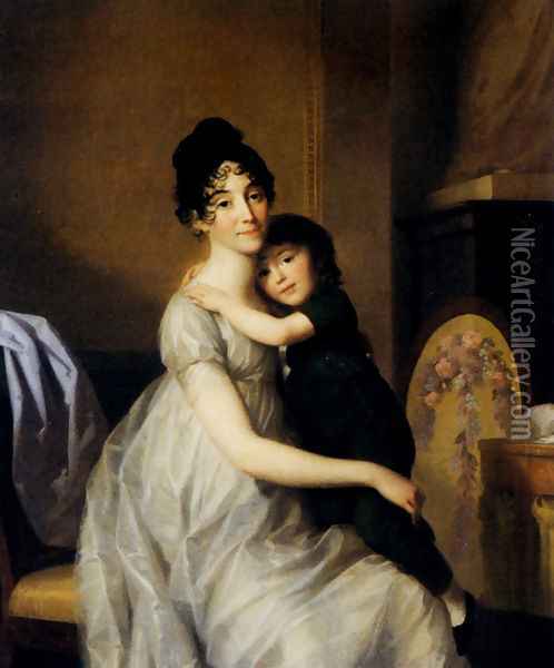 Anne-Pauline Dufour-Ferance And her Son Jean-Marc Albert Oil Painting - Friedrich Tischbein