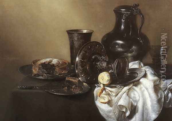 Still-life c. 1636 Oil Painting - Willem Claesz. Heda