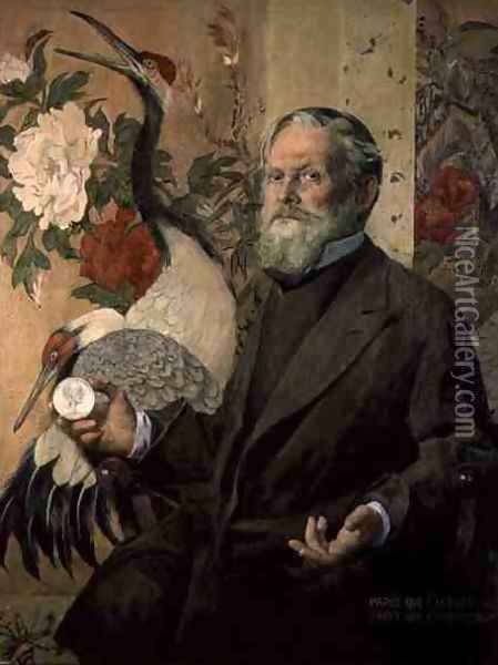 Portrait of Frank Brangwyn 1867-1956 Oil Painting - James Kerr-Lawson