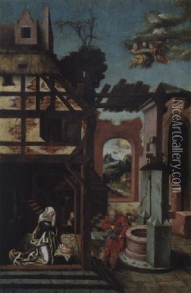 Die Geburt Christi Oil Painting - Cornelis Van Dalem