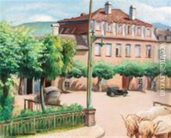 Rue De Village Oil Painting - Abraham Weinbaum