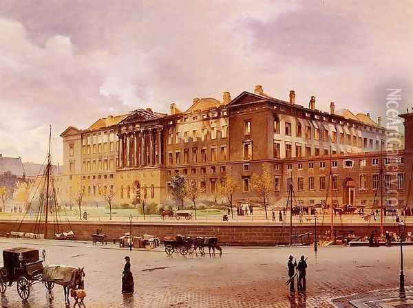 Christiansborg Slot Efter Branden Oil Painting - Carl Christian Andersen