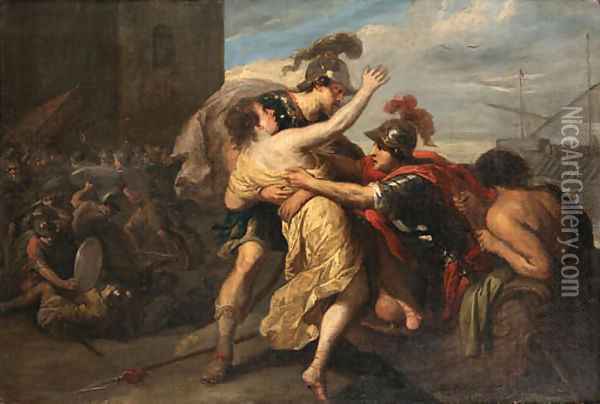 The Abduction of Helen of Troy Oil Painting - French School