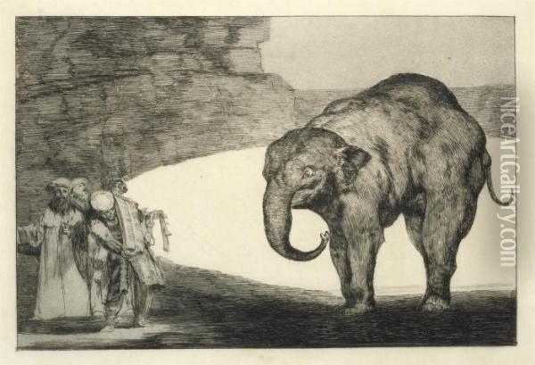 Quien Se Pondra El Cascabel Gato?, From Los Proverbios Oil Painting - Francisco De Goya y Lucientes