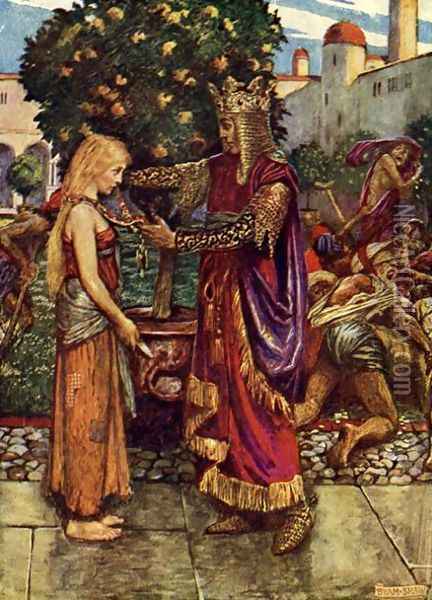King Cophetua and the Beggar-Maid Oil Painting - John Byam Liston Shaw