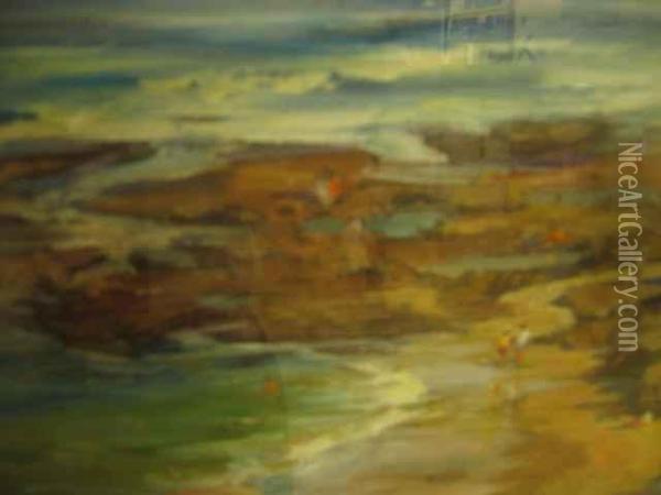 Rockpool Stroll Oil Painting - Joseph Boggs Beale