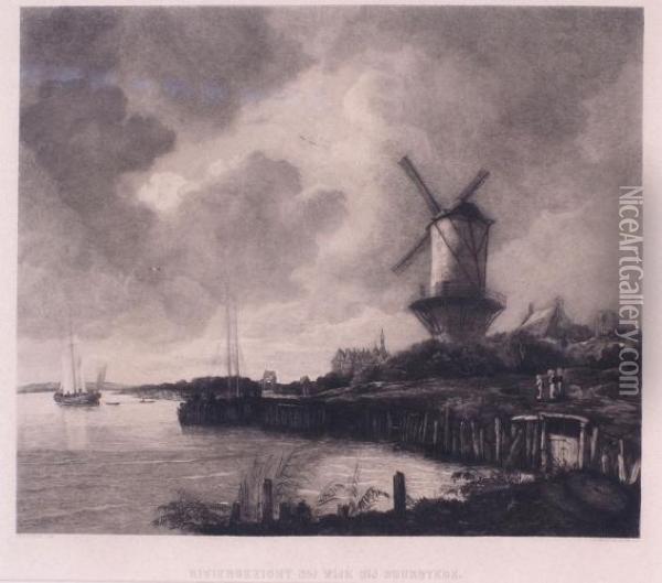 Isaaksz Ruysdael Riviergezicht Bij Wijk Bij Duurstede Oil Painting - Jacob Van Ruisdael