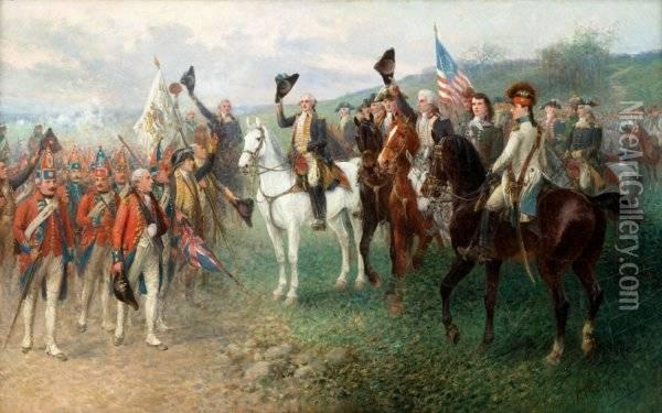Washington And His Generals After The Battle Of Yorktown Oil Painting - Jan van Chelminski