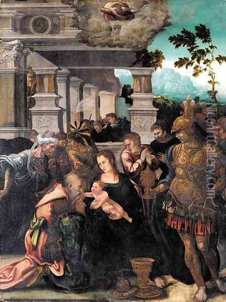 The Adoration of the Magi Oil Painting - Jan Swart Van Groningen