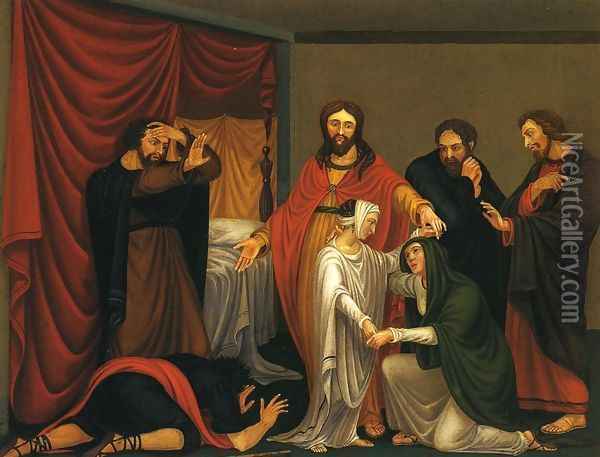 Christ Raising the Daughter of Jairus Oil Painting - William Sidney Mount