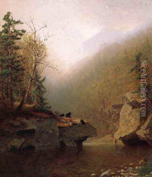 Three Bears Oil Painting - Alexander Helwig Wyant
