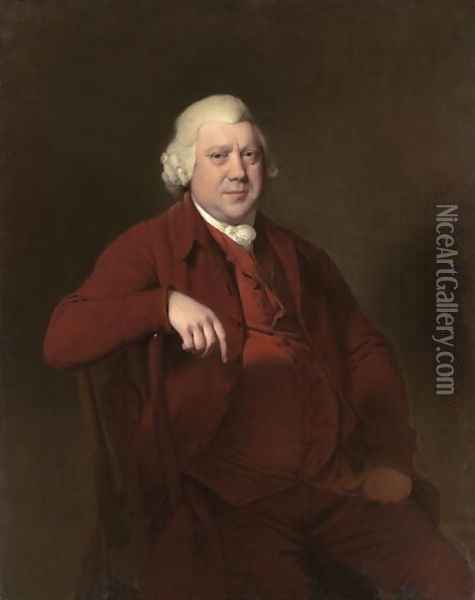Portrait of Sir Richard Arkwright Oil Painting - Josepf Wright Of Derby