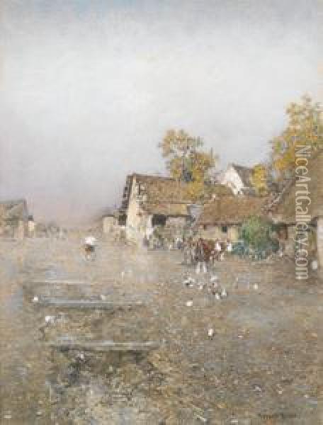 Bauernhauser Oil Painting - Robert Russ