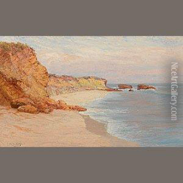 Morning Fog, Arch Beach Oil Painting - William Lee Judson