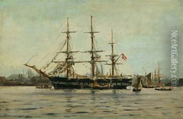 Fregatten Jylland Oil Painting - Holger Luebbers