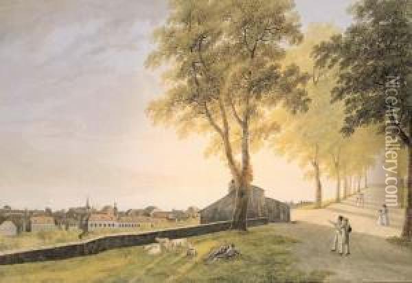 Vevey Oil Painting - Johann Heinrich Bleuler I