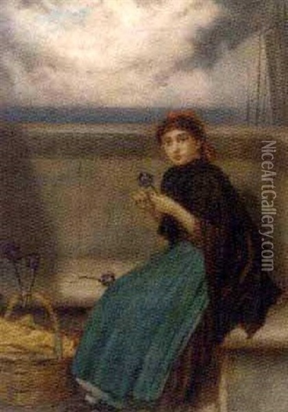 In The Springtime Oil Painting - Augustus Edwin Mulready