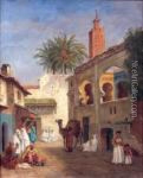 Motif From Tlemcen (algerie) Oil Painting - Fritz Von Dardel