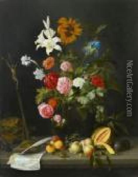 Fleurs Oil Painting - Jan Davidsz De Heem