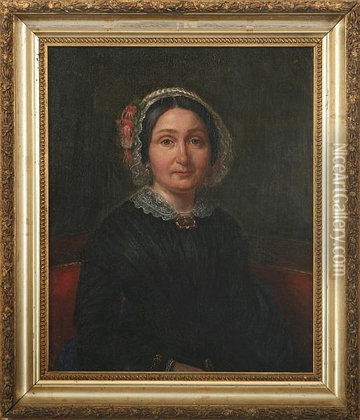 Woman's Portrait Oil Painting - Johan Gorbitz
