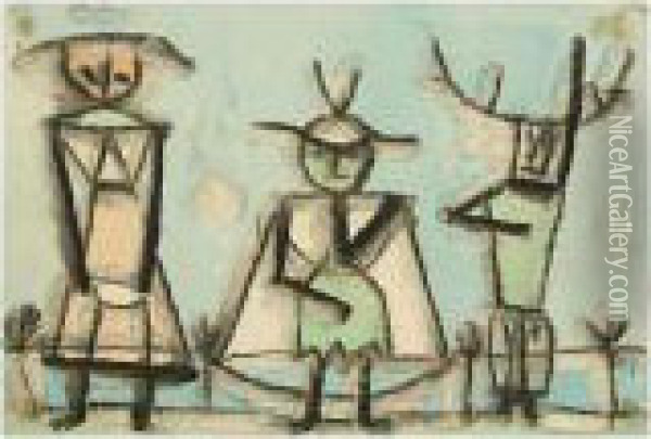 Terzert Von Einer Operetta Oil Painting - Paul Klee
