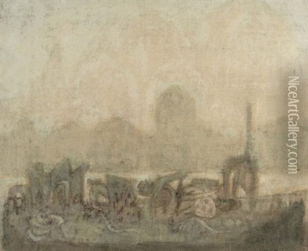 Canale Della Giudecca Oil Painting -  Canale Di Serino