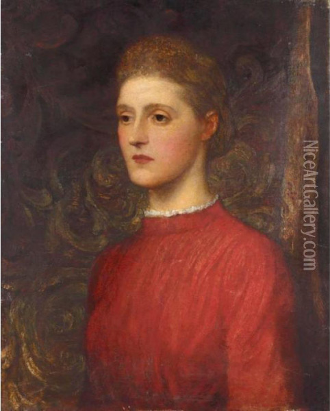 Portrait Of A Lady Oil Painting - George Frederick Watts