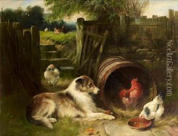 Unexpected Companions Oil Painting - Walter Hunt