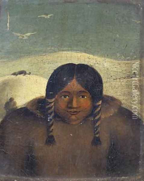 Portrait of Arua-loo 1822 Oil Painting - Captain George Francis Lyon