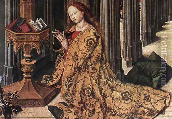 The Annunciation (detail) 1445 Oil Painting - Master of the Aix Annunciation