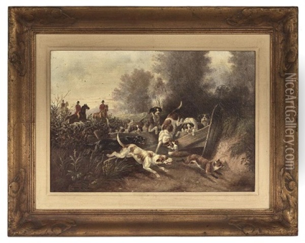 The Fox Hunt Oil Painting - Johanna Grell