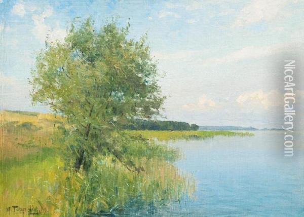 Summer Landscape Oil Painting - Woldemar Toppelius