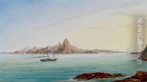 Veduta Del Golfo Di Rio De Janeiro Oil Painting - Nicolau Antonio Facchinetti