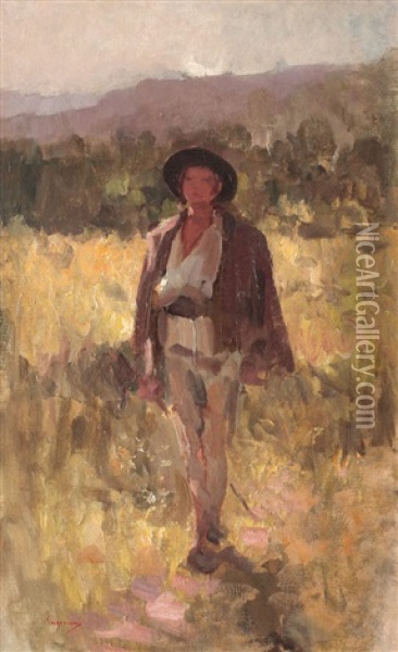 Shepherd Girl Oil Painting - Nicolae Grigorescu