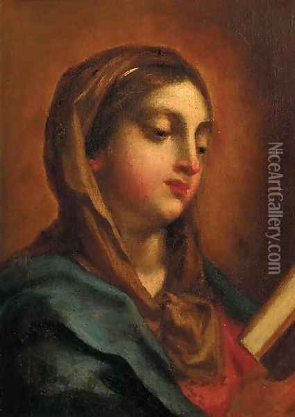 The Virgin Oil Painting - Simone Cantarini (Pesarese)
