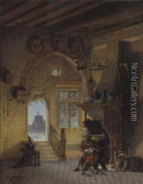 Im Heiliggeistspital Zu Goslar Oil Painting - Friedrich Carl Mayer