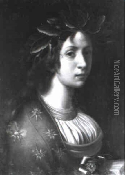 A Personification Of Fame Oil Painting - Carlo Dolci