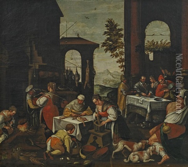 Der Herbst Oil Painting - Jacopo dal Ponte Bassano
