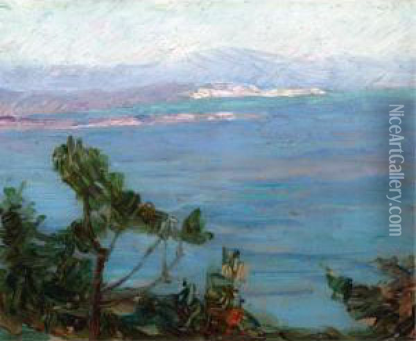 Along The Coast Oil Painting - Konstantinos Maleas