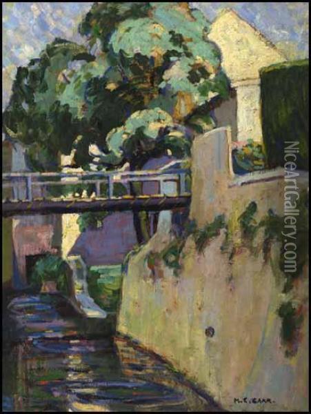 Canal In Brittany Oil Painting - Emily M. Carr