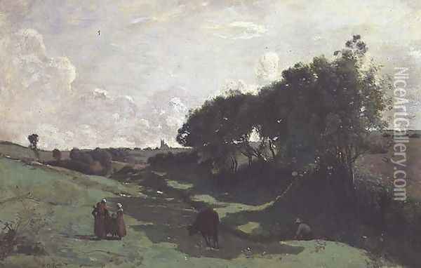 The Little Valley Oil Painting - Jean-Baptiste-Camille Corot