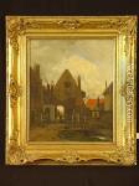 Hollandische Ortsansicht Oil Painting - Willem George Fred. Jansen