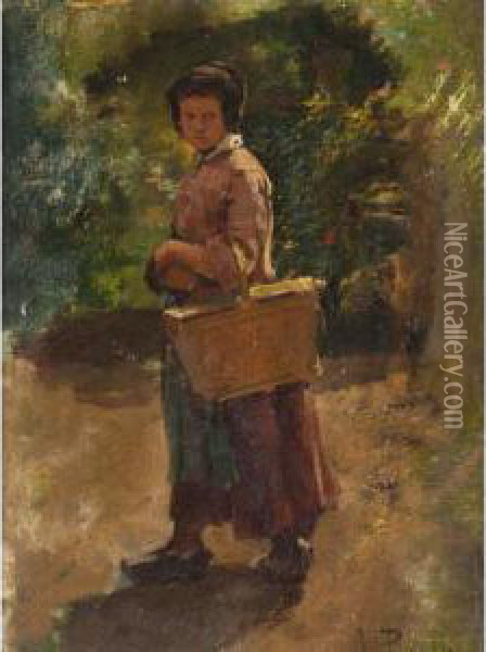 La Paysanne Oil Painting - Jules Breton