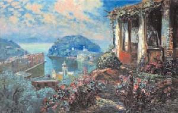 Veduta Di Portofino Dall'alto Oil Painting - Gerelamo Varese