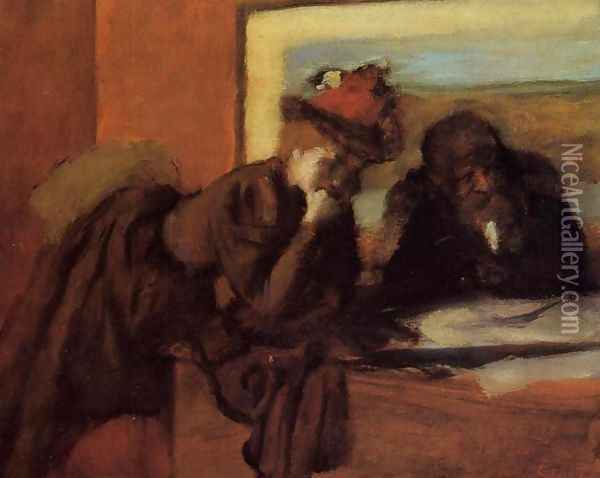 Conversation Oil Painting - Edgar Degas
