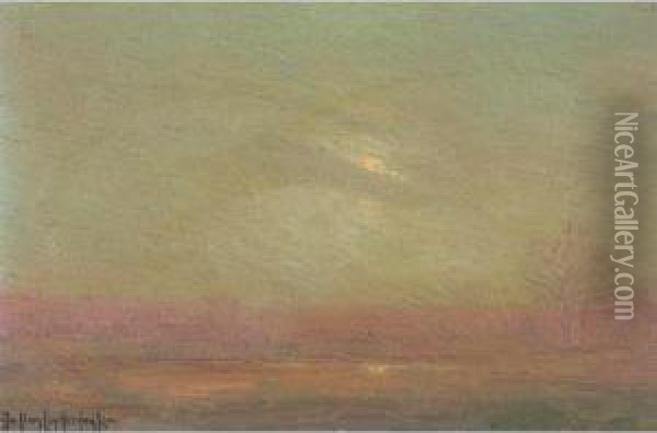 Night-'highbridge'-n.y. City And A Misty Evening: A Pair Of Paintings Oil Painting - Julian Onderdonk