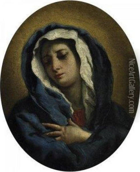 Madonna Oil Painting - Giovanni Domenico Tiepolo