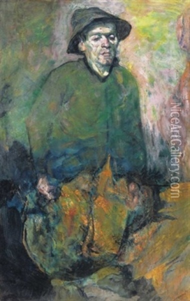 Portretanulmany (portrait Study) Oil Painting - Hugo Scheiber
